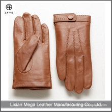 Robe d&#39;hiver italienne masculine Camel Couleur gants fabriqués à la main gants en cuir smartphone